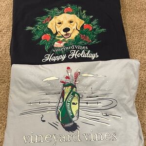 Vineyard Vines Festive Dog and Golf Holiday Tees - BUNDLE